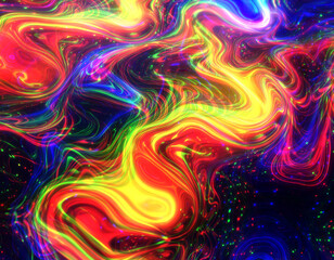 abstract liquid background with glowing lines