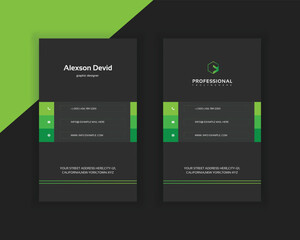 Double sided Natural green color or dark black color unique professional business visiting cards