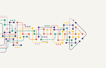 Abstract arrow direction. Technology background. High speed. Hi-tech