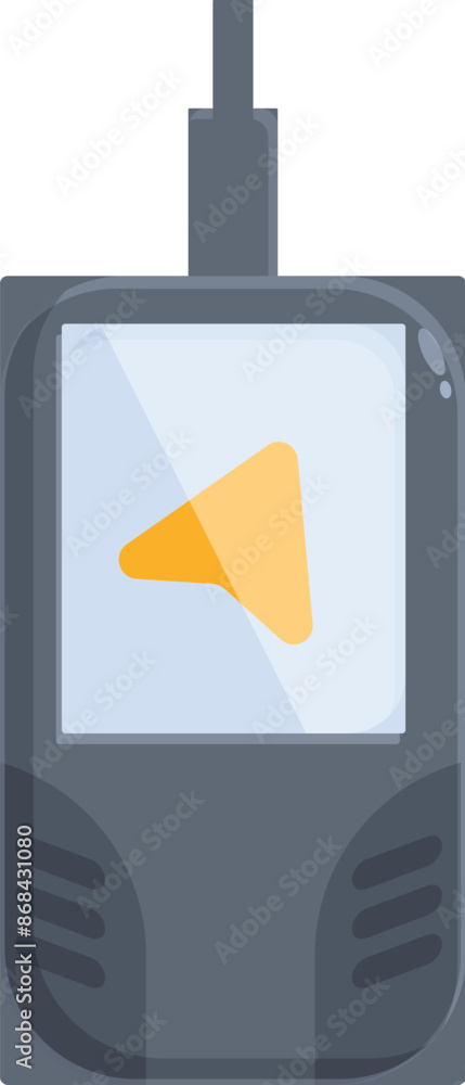 Aufkleber handheld gps navigation device displaying a directional arrow on its screen