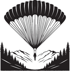 Parachute Paragliding Design Vector