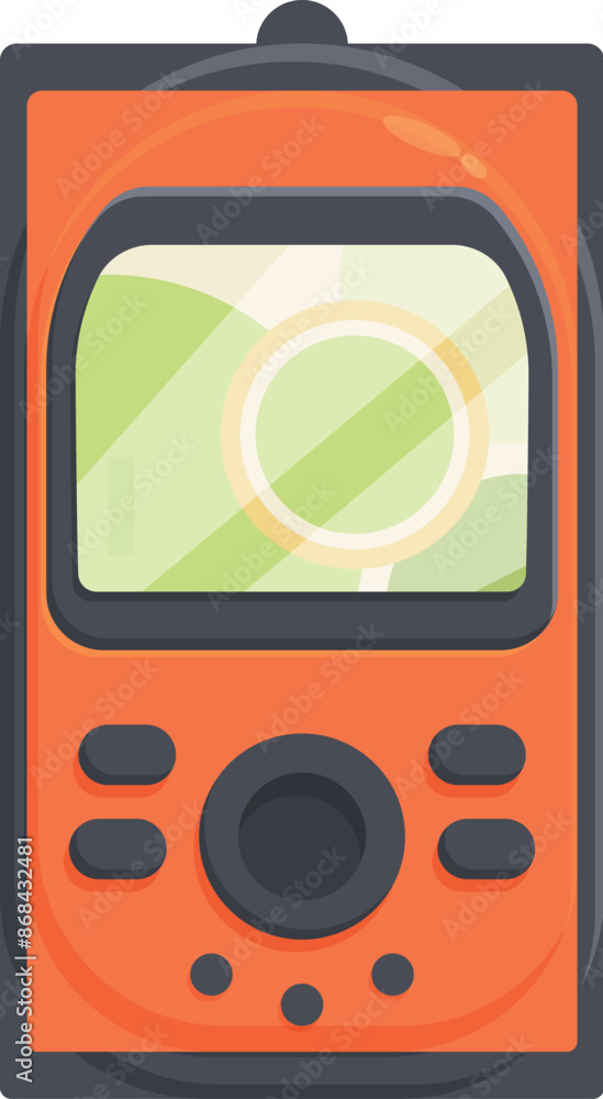 Aufkleber gps device showing location with a map on the screen