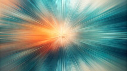 Obraz premium This image features a blurred gradient of colors, blending hues of teal, blue, and orange