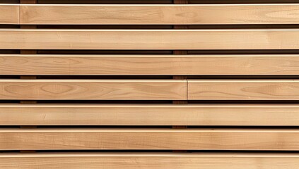 Obraz premium A seamless background of slats made from light wood, The slats have clean lines and subtle grain patterns, perfect for creating a modern or minimalist aesthetic with its warm tones and natural feel