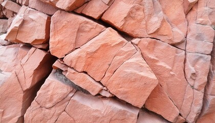 orange brown rock texture with cracks. Close-up. Rough mountain surface. Stone granite background for design. Nature.