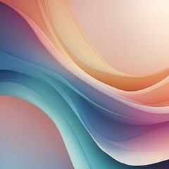 Obraz premium Colorful Gradient Waves, An Abstract Artwork Showcasing Smooth, Flowing Lines in Vibrant Hues