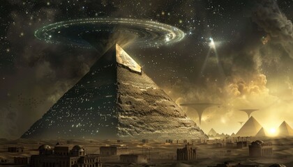 Intriguing Depiction of Ancient Aliens Influencing Early Civilizations.