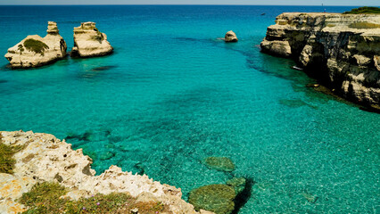 Torre dell'Orso, scoglio delle due Sorelle,Salento,Lecce,Puglia,Italia
