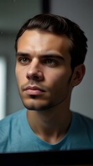 Obraz premium Stunning AI Generated Male Portraits: High-Quality Stock Photos