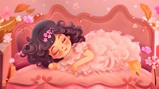 girl on a pink background