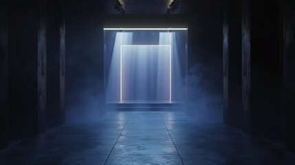 Empty stage design blank screen system for graphic 