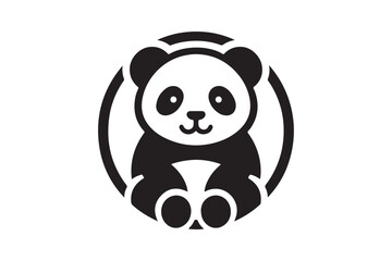 Panda silhouette vector illustration