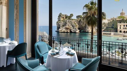 Fototapeta premium Terrace overlooking the sea