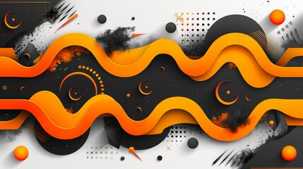 abstract technology design featuring geometric shapes with realistic graphic shapes decoration in isolated elegant background, businsess background presentation