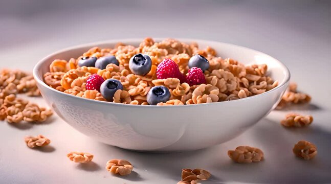 photo advertising cereal and milk