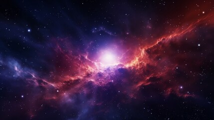 Fototapeta premium Exploding star. Universe expanding, nebulae stardust. Supernova background wallpaper
