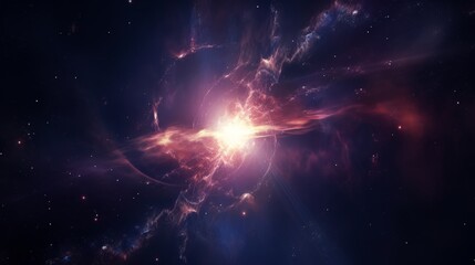 Exploding star. Universe expanding, nebulae stardust. Supernova background wallpaper