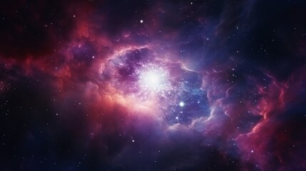 Exploding star. Universe expanding, nebulae stardust. Supernova background wallpaper
