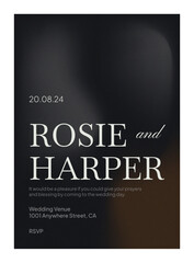 Wedding Invitation Dark Gradient