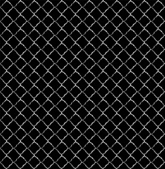 Naklejka premium Seamless texture in the form of a pattern of white mesh on a black background