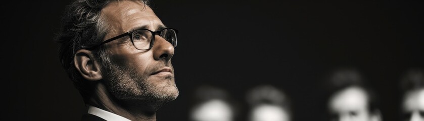 Obraz premium Entrepreneur receiving prestigious business award on stage