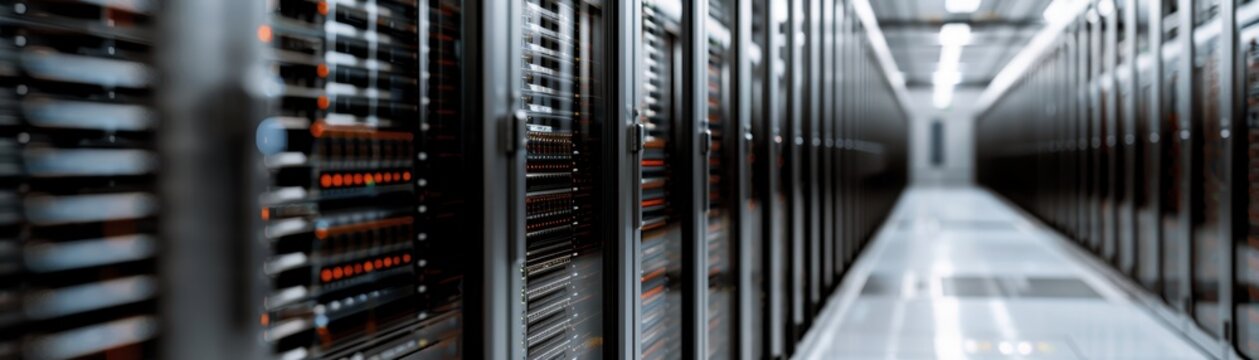 Highly secure data center with endless rows of servers