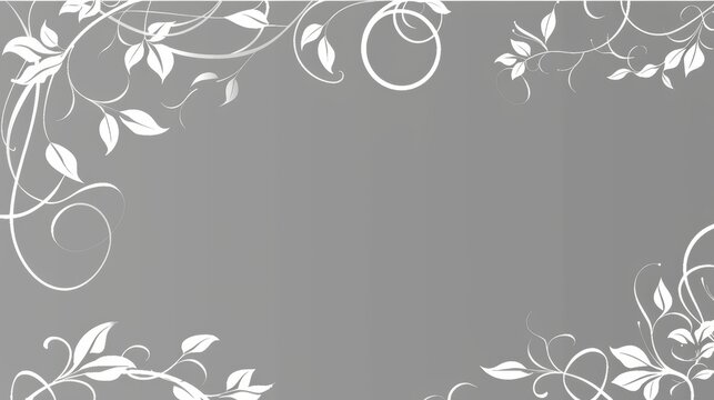 Vector frame for wedding invitations, postcards, greeting cards, certificates in elegant gray tones. Background design with swirls and decorative elements for sophisticated stationery formal events