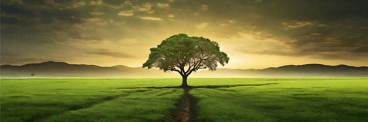 Fototapeta premium Climate change tree environmental impact ecology green nature
