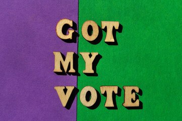 GMV, acronym for Got My Vote