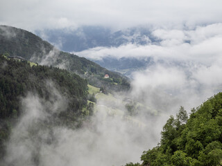 Landscape in Villnoess Valley in South Tyrol