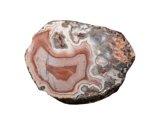  agate mineral on white, isolated
