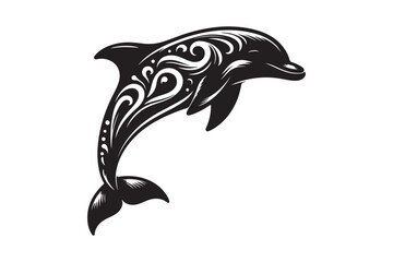 Dolphin vector art illustration