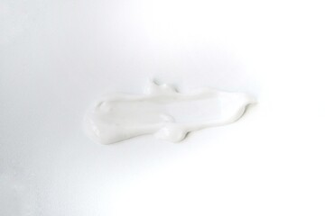 Cream cosmetic texture isolated on white background