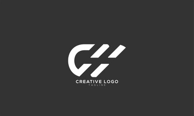 CH GH Abstract initial monogram letter alphabet logo design