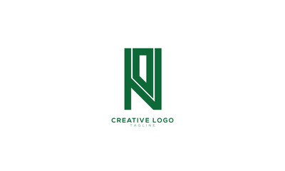 NO ON Abstract initial monogram letter alphabet logo design