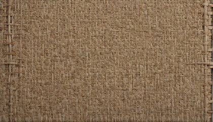 Woven brown tatami mat fabric texture