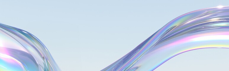 Holographic waves in pastel colors, ideal for sleek and modern digital backgrounds