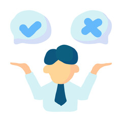 Choice Flat Style Icon  vector design and illustration template