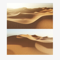 Realistic 3D Render of Desert Dunes