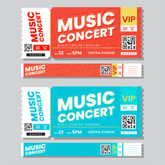 Tickets for music concert template design