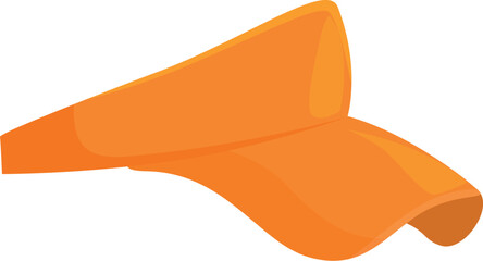 Orange sun visor protecting your eyes from the sun while playing golf or tennis