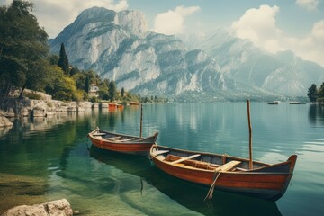 Obraz premium boats on the lake