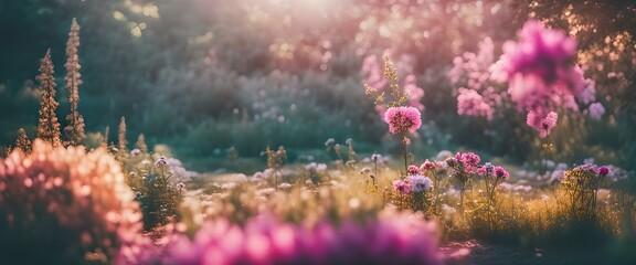 magical meadow full of flowers