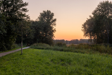 Sunset in the park. Netherlands.