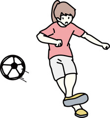 サッカー_パス_モーション