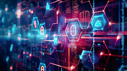 Obraz premium Cybersecurity and business technology convergence highlighting antivirus alert protection security measures and cybersecurity firewall implementation as essential components of information security 