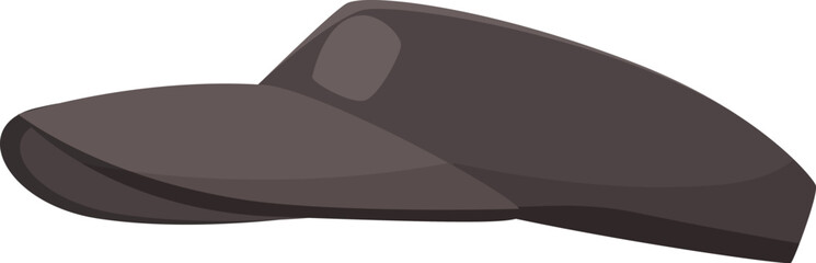 Simple gray baseball cap lying on a white background