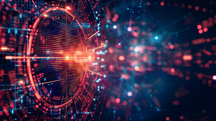 Futuristic background for cyber security in business Perfect for hi-tech presentations Big data concept emphasized Dynamic visuals 