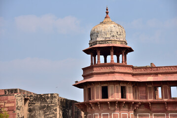 Agra fort is the most famous landmark in Agra, India