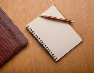 開かれたリングノートとペン
